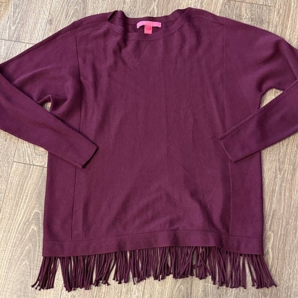 Like New Lilly Pulitzer Glenda Sweater in Cabernet Berry